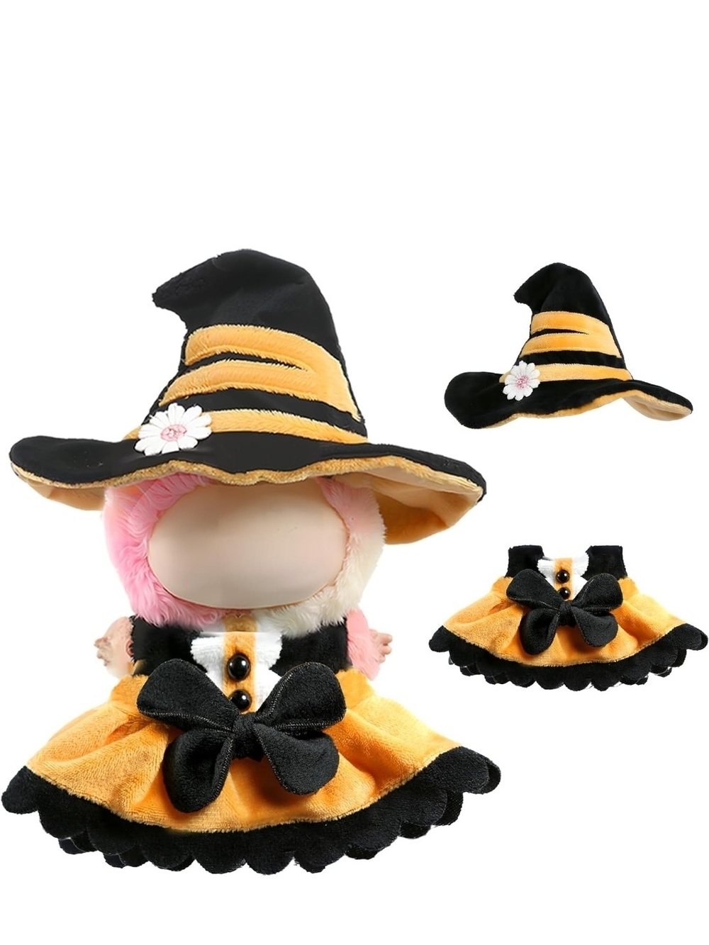Labubu Witch Doll Outfit in Black & Orange-NWT!